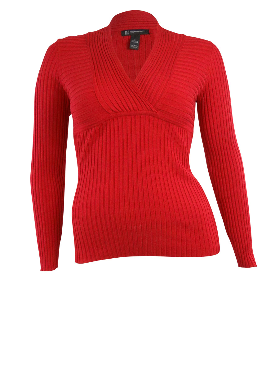 ribbed sweater v neck